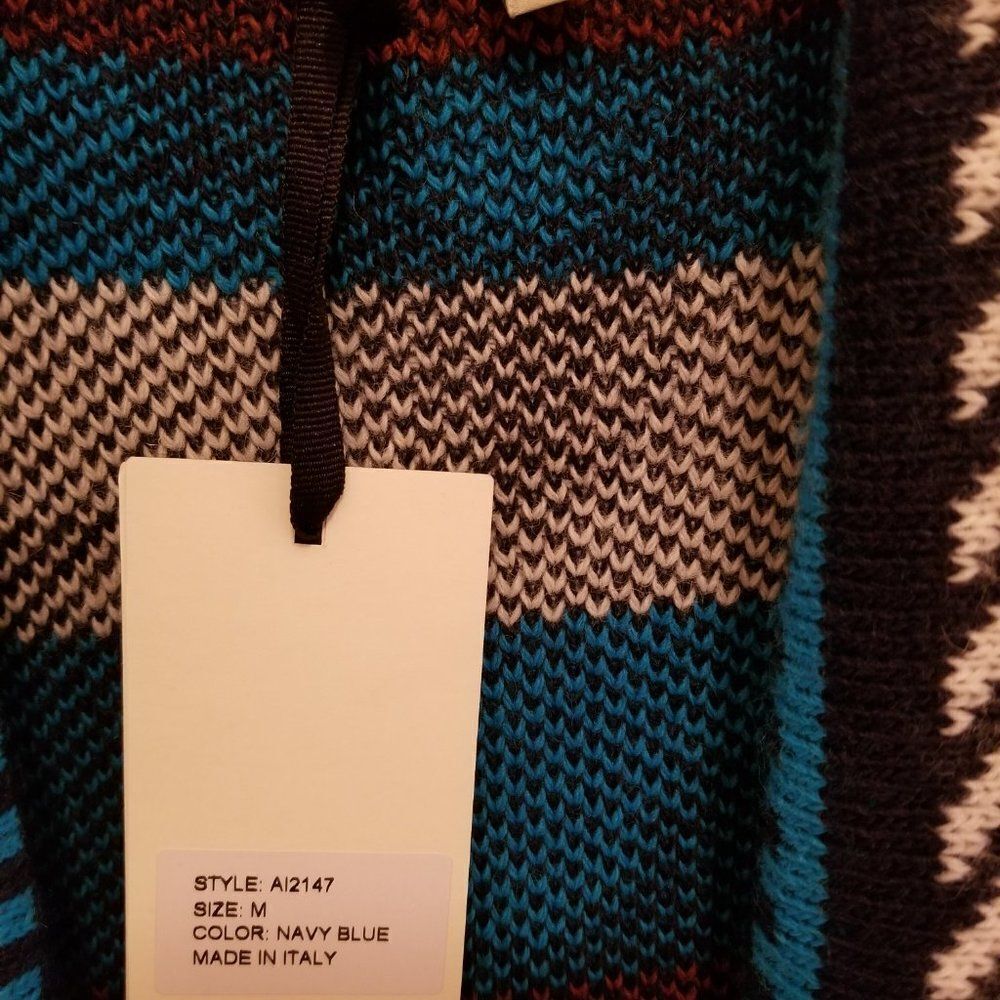 Navy Aztec Navajo Southwest Cardigan Sweater - Picture 5 of 7